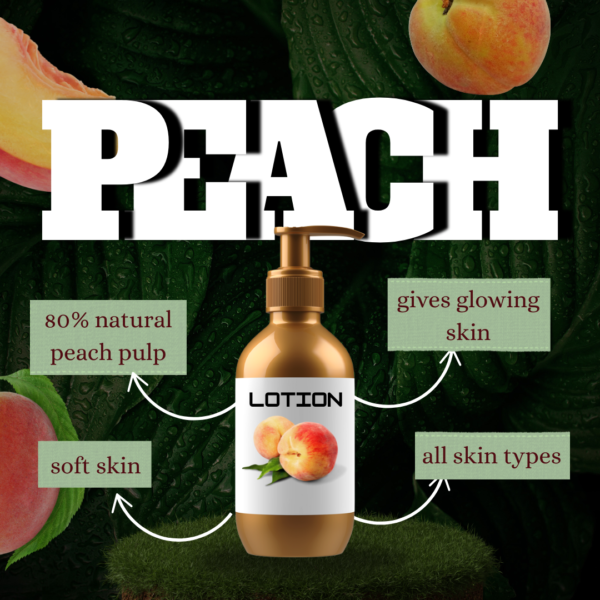 peach lotion mockup for branding