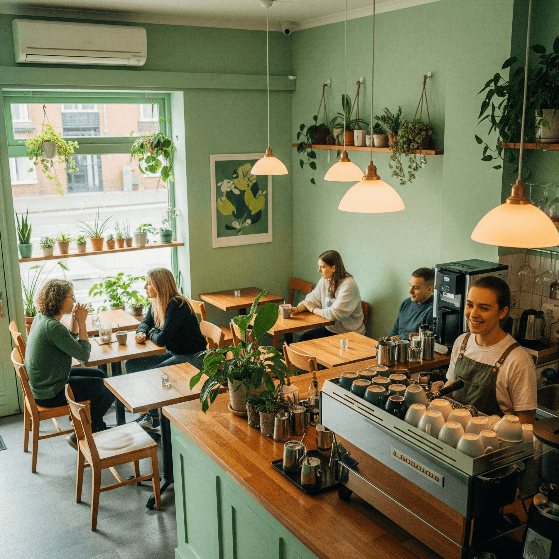 natural green cafe design