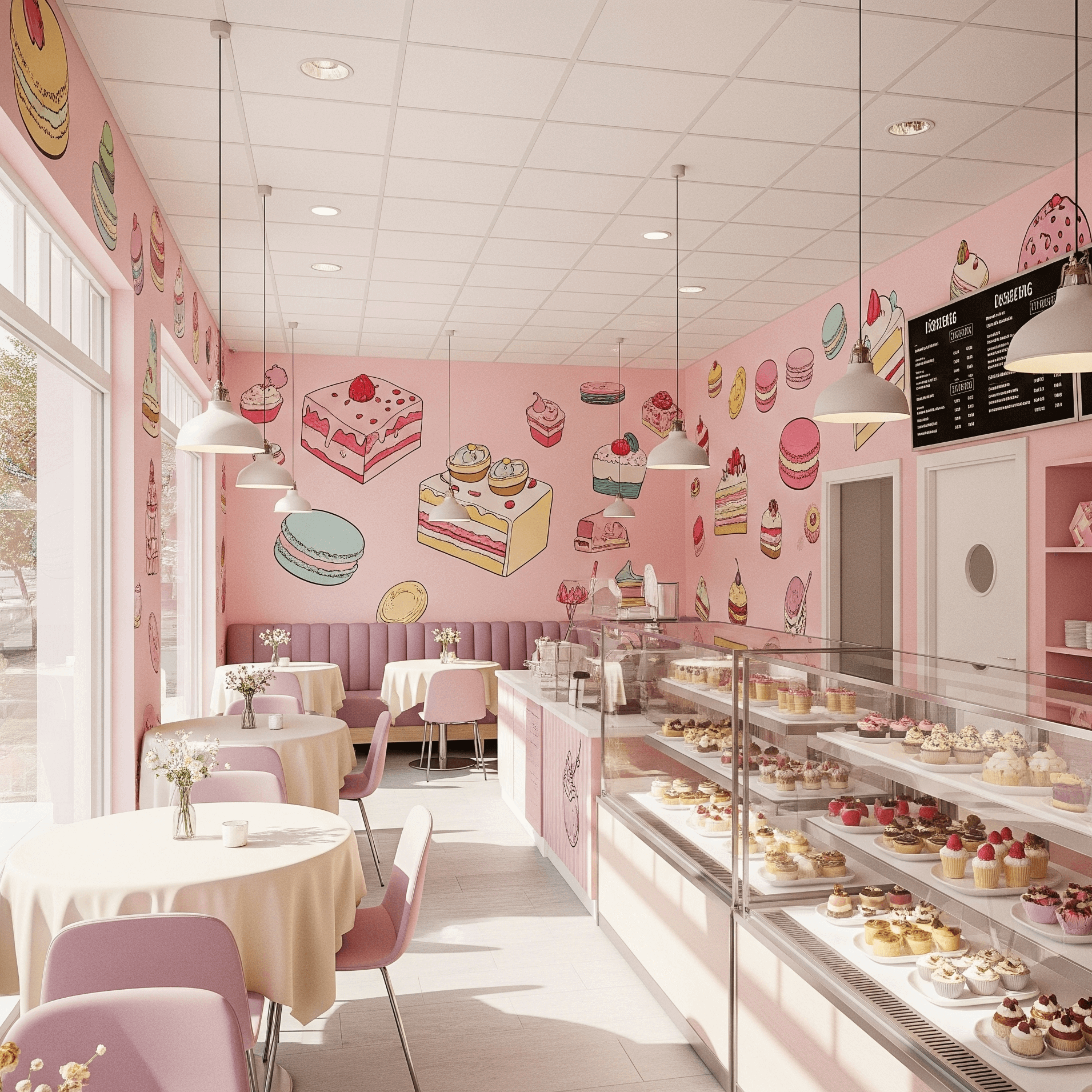 dessert theme cafe design