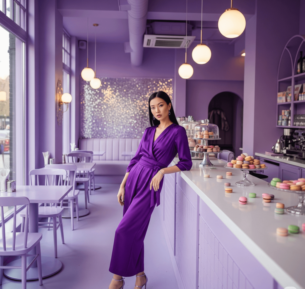 purple cafe design ideas