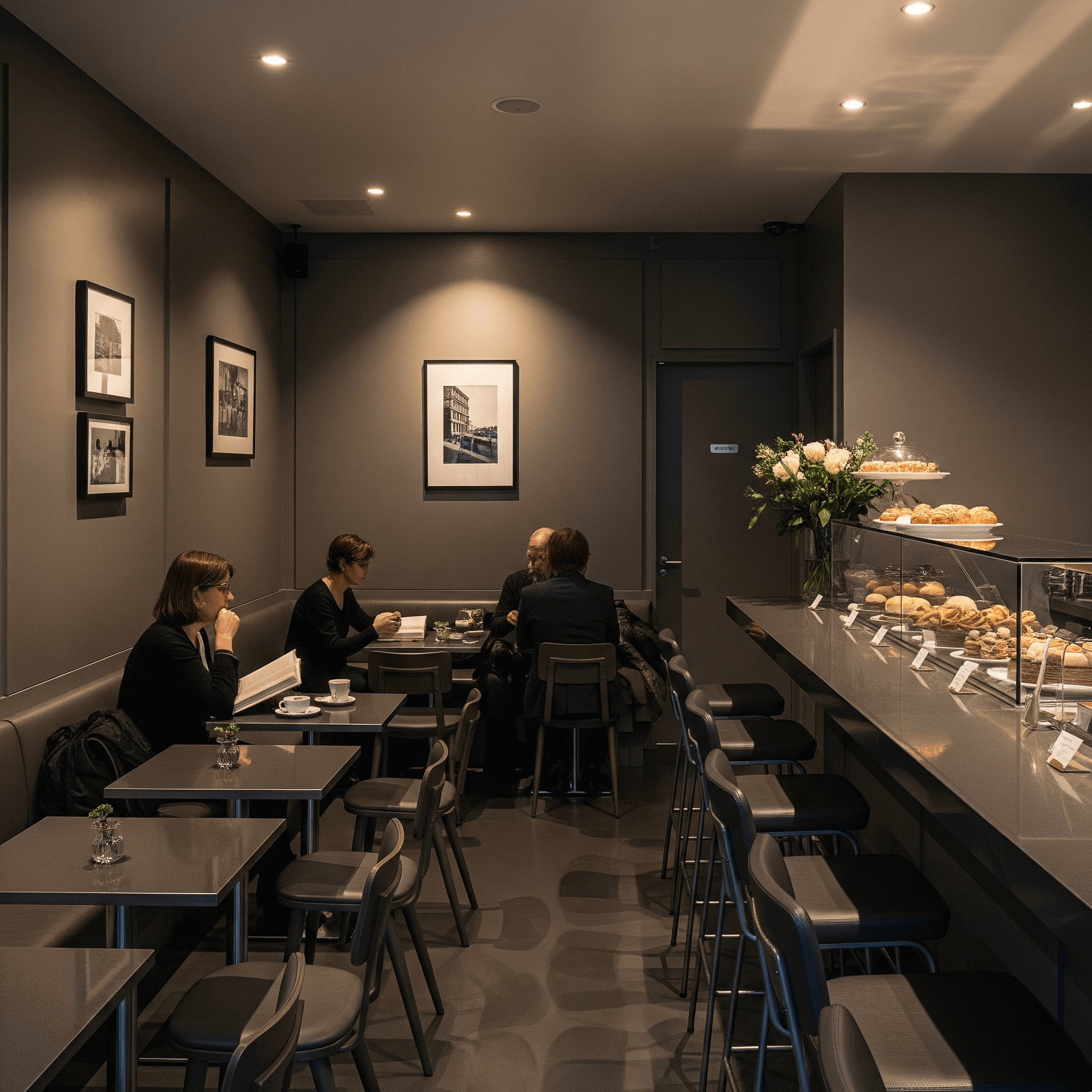 grey cafe design