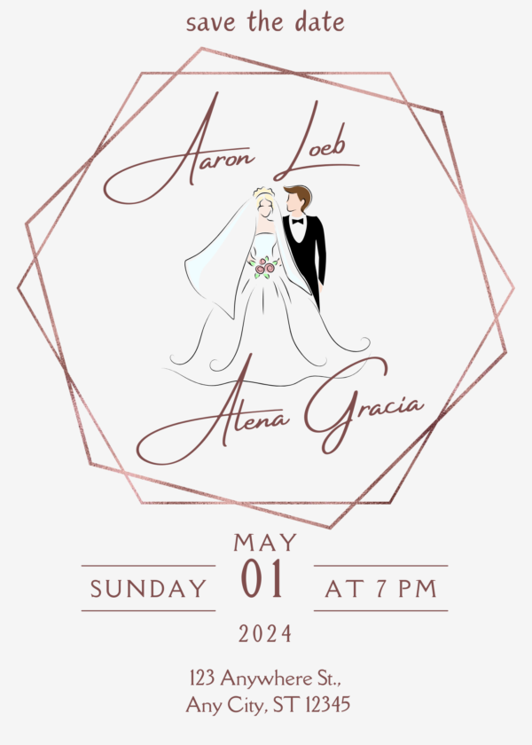 save the date template for wedding