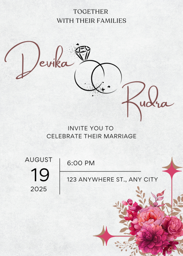 wedding ring invitation templates