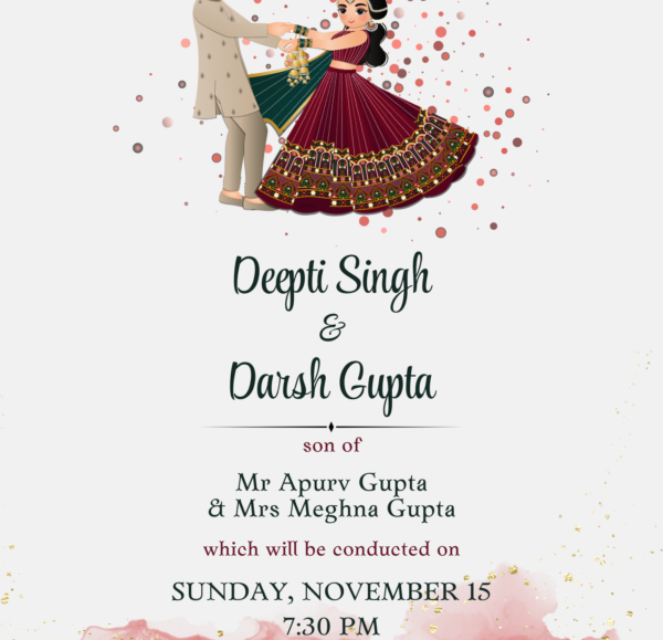 traditional wedding card design